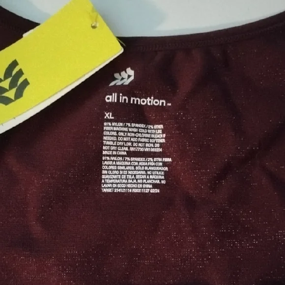 All in Motion Maroon Long Sleeve Tee - Picture 2 of 2